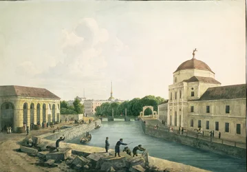 Gezicht op de Moika Rivier bij de Keizerlijke Stallen, 1809